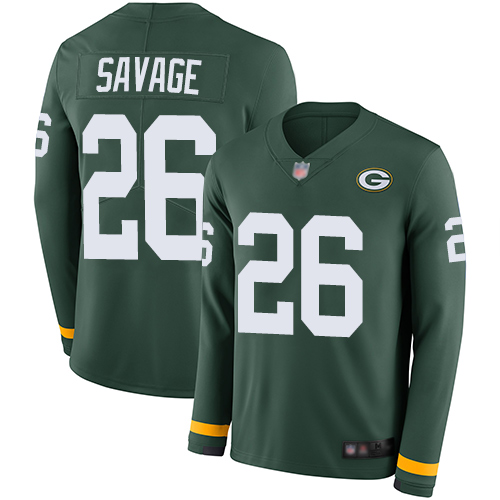 Green Bay Packers Limited Green Men 26 Savage Darnell Jersey Nike NFL Therma Long Sleeve